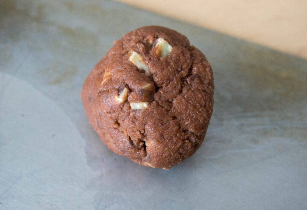 unbaked andes mint cookie.