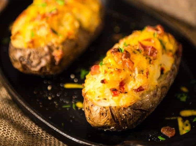 Twice Baked Potatoes with Bacon. Photo Credit: Pass the Sushi.