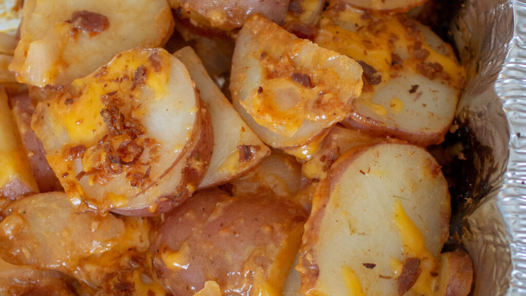 Cheesy Grilled Potatoes and Onions. Photo Credit: Upstate Ramblings.