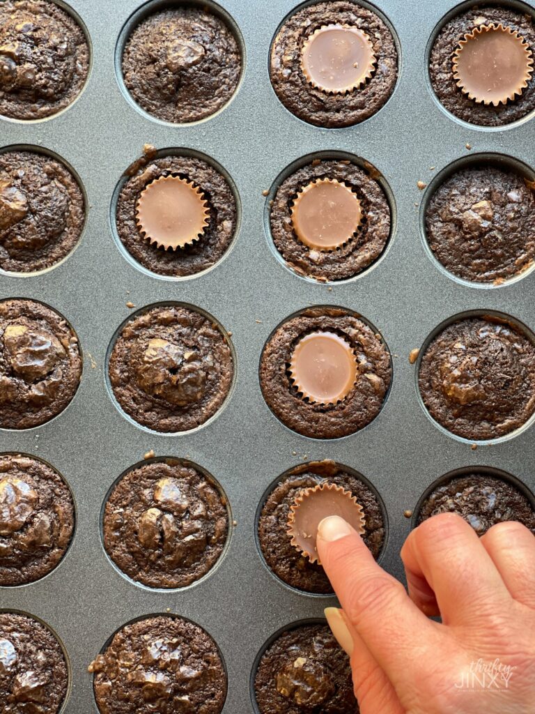 Reese's Brownie Cups. Photo credit: Thrifty Jinx.