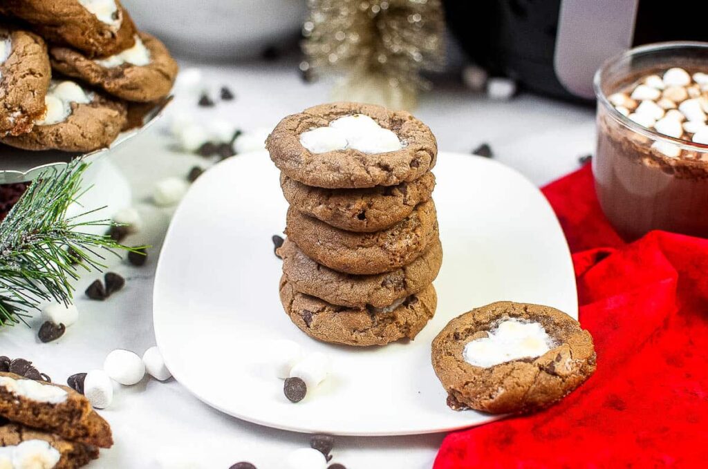 Air Fryer Hot Cocoa Cookies. Photo credit: All Ways Delicious.