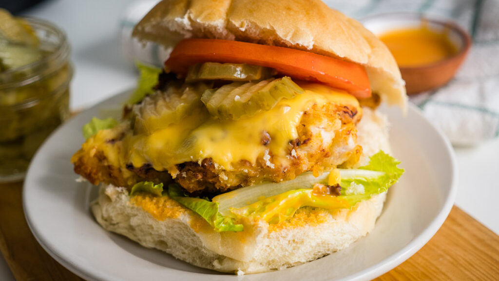 Air Fryer Chicken Sandwich. Photo credit: Upstate Ramblings.