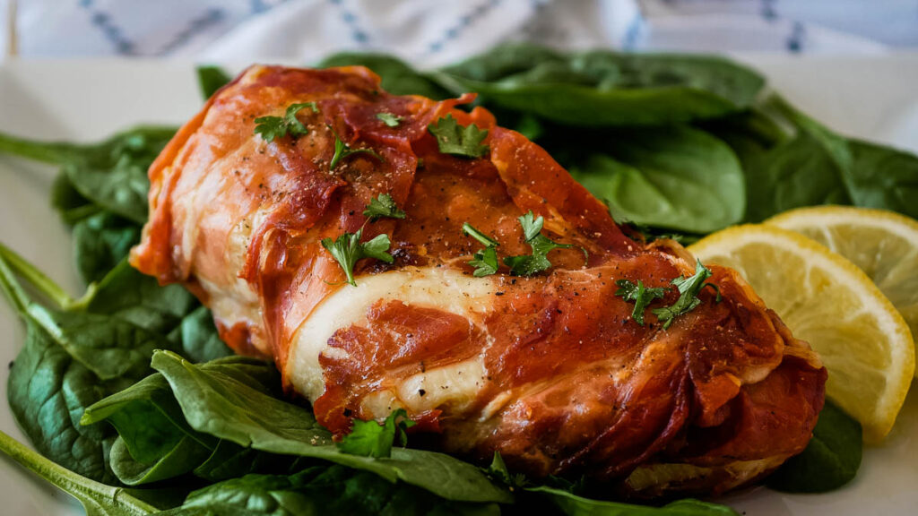 Air Fryer Chicken with Proscuitto. Photo credit: Upstate Ramblings.
